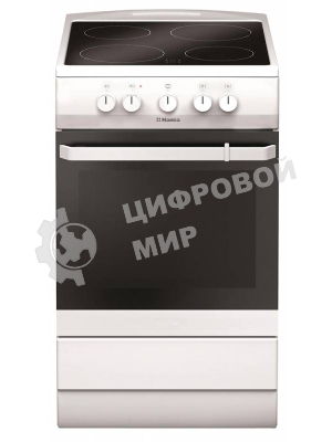 Плита электрическая Hansa FCCW54000 белый, конфорок 4 шт, духовка 68 л, 50 см x 85 см x 60 см