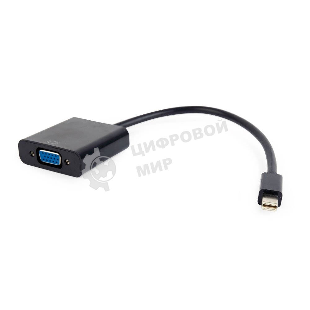 Переходник miniDisplayPort - VGA, Cablexpert A-mDPM-VGAF-02, 20M/15F, длина 15 см, черный, пакет