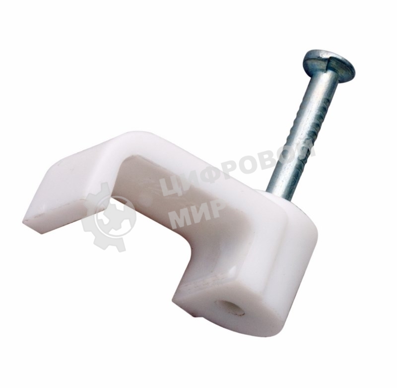 Крепеж кабеля плоский Rexant 5 х 2 мм, белый (упак. 50 шт)