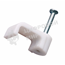 Крепеж кабеля плоский Rexant 5 х 2 мм, белый (упак. 50 шт)