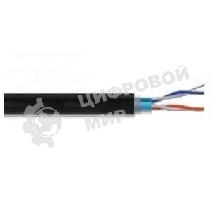 Кабель витая пара PROconnect U/UTP cat.5e 2х2х24AWG solid CCA PVC сер. (м)