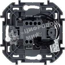 Выключатель 1-клавишный с подсветкой/индикацией 10AX 250 В антрацит