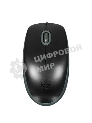 Мышь проводная Logitech M110 Silent черный, 1000 dpi, USB, кнопки - 3