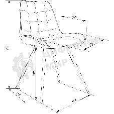 Стул для дома Бюрократ CH-K2_4 комплект 4 шт т.с ерый Holland 18 металл черный на ножках