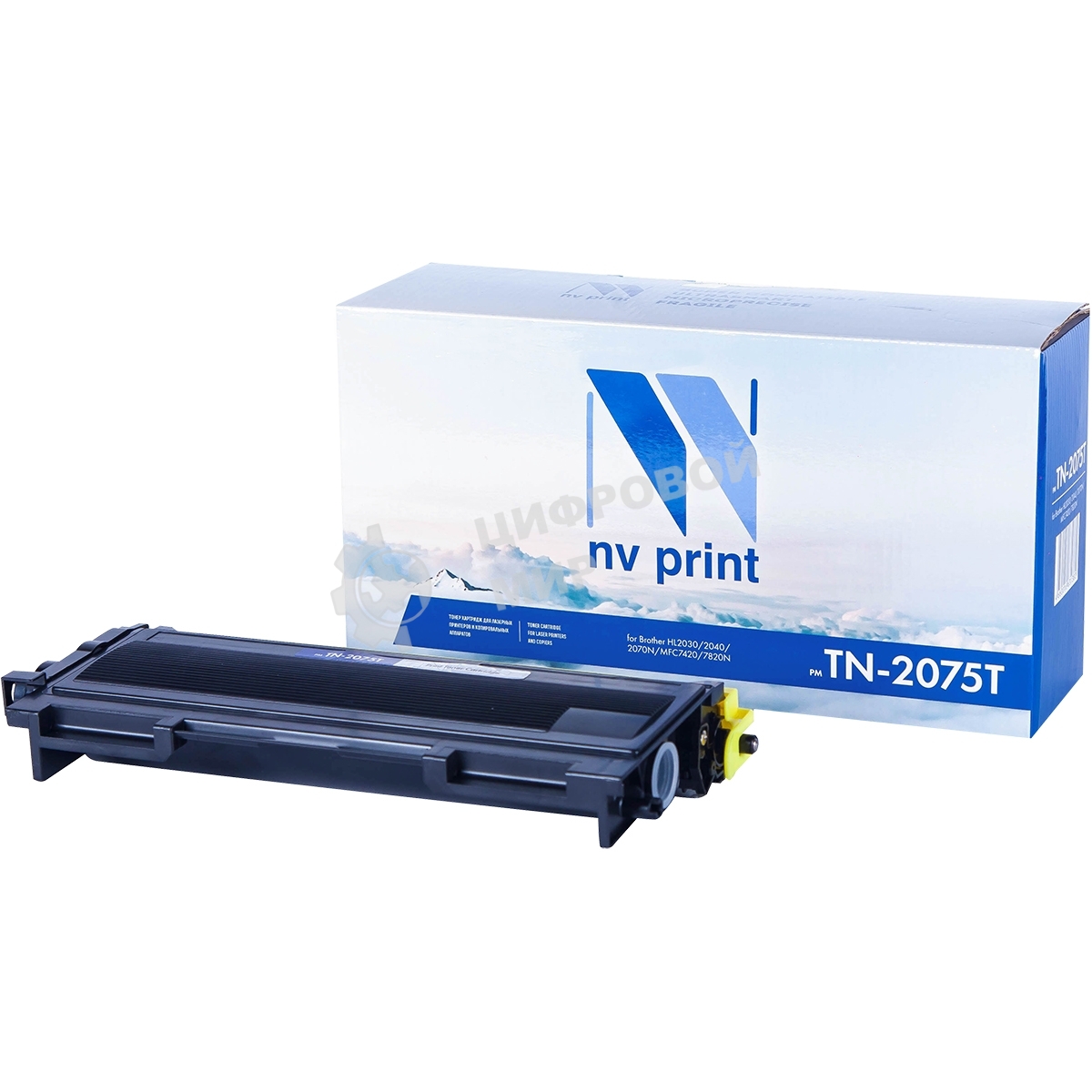 Картридж NVPrint совместимый Brother TN-2075T для HL-2030R/2040/2070NR/FAX-2920R/2825/DCP-7010R/7025/MFC-7420R/7820NR (2500k)