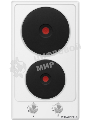 Электрическая варочная панель Maunfeld EEHE.32.4W, конфорок: 2 шт., эмаль, независимая, белый