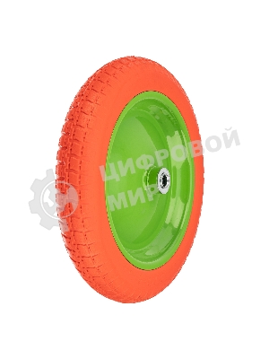 Колесо полиуретановое Сибртех 3.00-8, длина оси 90мм, подшипник 16мм