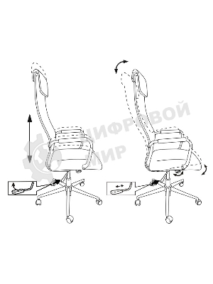 Кресло Бюрократ KB-9N/DG/TW-12 TW-01 TW-11 серый, сетка