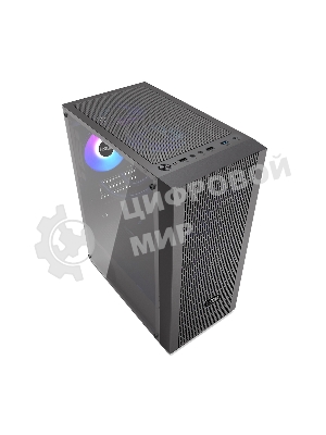 Корпус без блока питания PCCOOLER MA100 MESH BK, Mesh Mid Tower, черный, TG, 0.4 SPCC, 3x120мм ARGb ATX, mATX, mITX 160/310/180мм 2x2.5