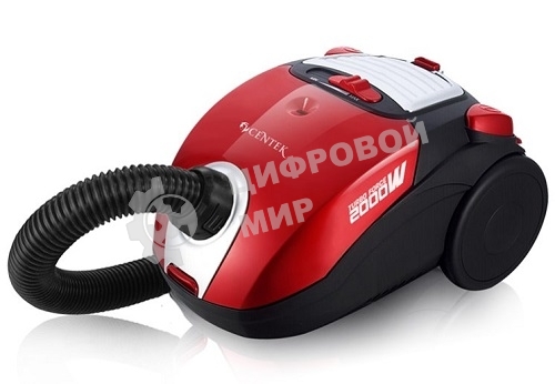Пылесос Centek CT-2511 красный, 400/2000 Вт, уборка сухая, пылесборник мешок, 2 л