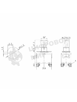 Тумблер Rexant 250V 15А (4c) ON-OFF двухполюсный (KN-201) (в упак. 1шт.)