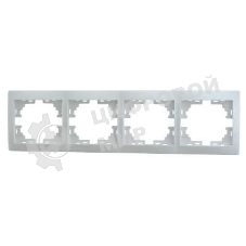 Рамка 4-м Мира горизонт. белый Lezard 701-0200-149