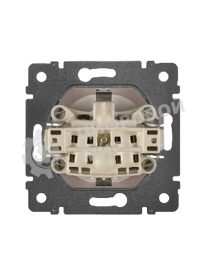 Розетка Valena с заземлением с крышкой (белая)