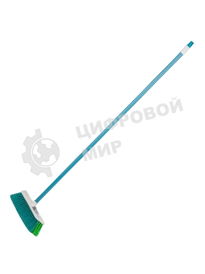 Щетка Home Palisad пластмассовая для подмет. пола с комбин. щетиной, 27 см, с черенком, 120 cм