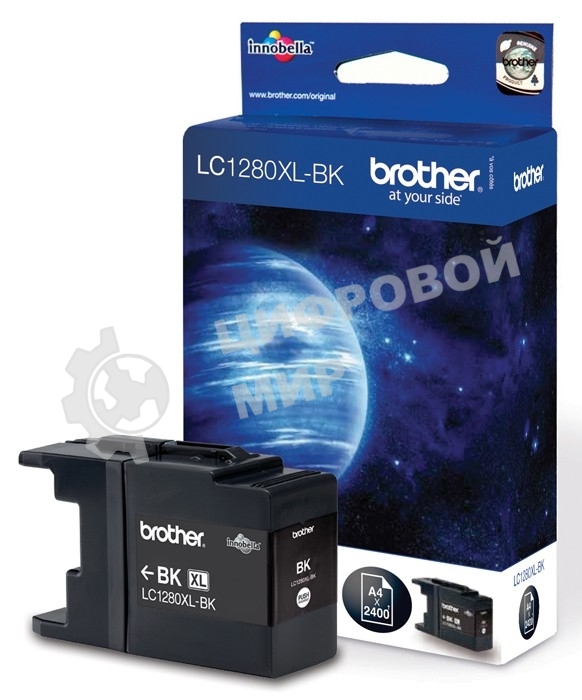Картридж струйный Brother LC1280XLBK черный (2400 стр) для Brother MFC-J6510DW, MFC-J5910DW, MFC-J6710DW, MFC-J6910DW, MFC-J6710D