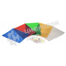 Папка-уголок Бюрократ -E356 3 уровн. A4, пластик, 0.15мм, ассорти