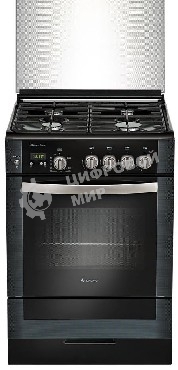 Плита газовая Gefest 6300-03 0046 черный, конфорок 4 газовых, духовка 52 л, 60 см x 85 см x 60 см
