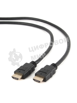 Кабель Cablexpert HDMI CC-HDMI4-1M, 19M/19M, v2.0, медь, позол.разъемы, экран, 1м, черный, пакет