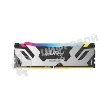 Оперативная память Kingston Fury Renegade, DDR5, 16Gb (1x16Gb), 6400MHz, CL32, DIMM, с радиатором, RGB, серебристый/черный