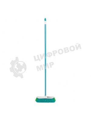 Щетка Home Palisad пластмассовая для подмет. пола с комбин. щетиной, 27 см, с черенком, 120 cм