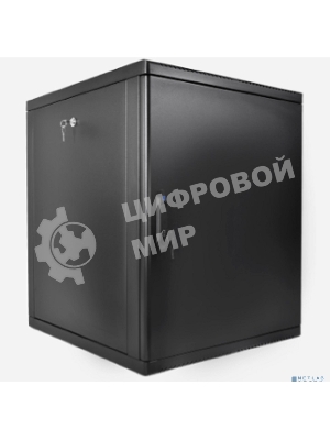 Шкаф телекоммуникационный ЦМО настенный разборный 12U (600 x 650) съемные стенки, дверь металл, черный (ШРН-М-12.650.1-9005)