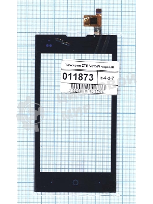 Сенсорное стекло (тачскрин) для ZTE V815W, черное