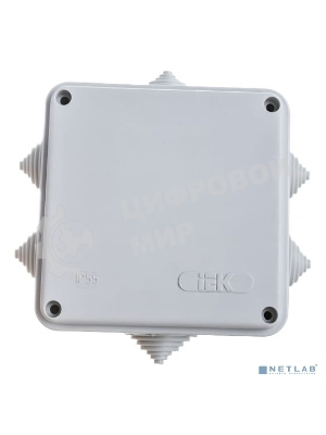Коробка распаячная ОП 100х100х50 IP55 KM41234 IEK UKO11-100-100-050-K41-55