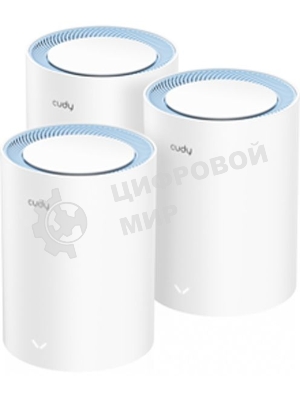 Бесшовный Mesh роутер Cudy M1200(3-Pack) AC1200 10/100BASE-TX белый (упак.:3шт)