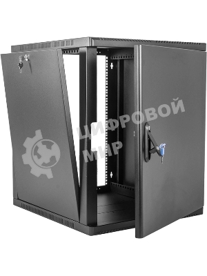 Шкаф ЦМО телекоммуникационный настенный сварной 15U (600 500) съемные стенки, дверь металл, черный