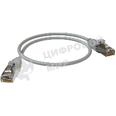 Патч-корд Sysmatrix PC 4545.5ES26.05LSZHGY F/UTP RJ-45 вил.-вилка RJ-45 cat.5e 0.5м серый LSZH