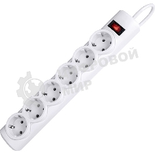 Сетевой фильтр Defender DFS 151 1,8 м, белый, 6 розеток