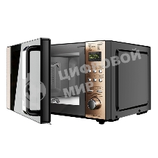 Микроволновая печь Centek CT-1574 (чёрный/золотой) 20л, 700W, Flat Tray <без повоторного стола>, керамика