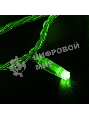 Гирлянда Neon-night Нить 10м, с эффектом мерцания, прозрачный ПВХ, 24В, Зеленый