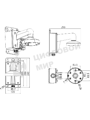 Кронштейн Hikvision (DS-1272ZJ-120)