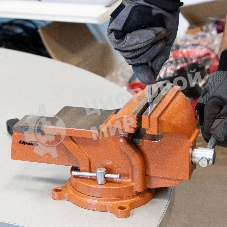 Тиски Sparta слесарные 150мм поворотные с наковальней