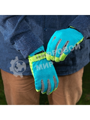 Перчатки садовые Luxe Palisad на липучке, силиконовое нанесение, размер 8