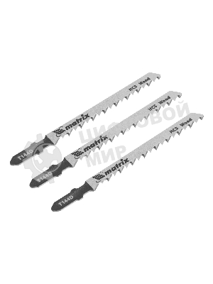 Полотна для электролобзика Matrix по дереву, 3 шт. T144D, 75 х 4мм, HCS