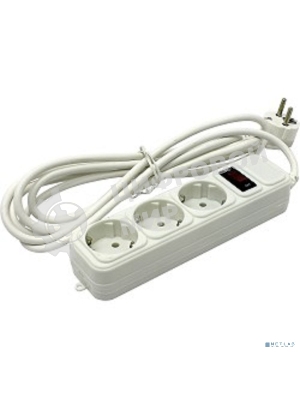 Сетевой фильтр ExeGate EX221181RUS SP-3-3W (3 розетки, 3 м, евровилка, белый)