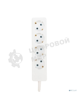 Удлинитель PROconnect 4 гнезда, 3 м, 3х0.75 мм², с/з, белый