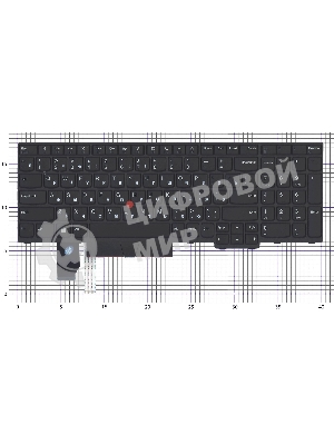 Клавиатура для ноутбука Lenovo Thinkpad T15p P15v черная