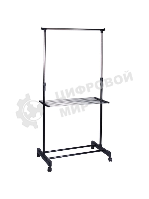 Вешалка напольная Рыжий кот CR460, на колесах (с полкой) размер: 80x42x95-168 см