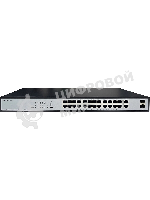 Коммутатор Origo OS2228P/370W OS2228P/370W/B1A (L2) 26x1 Гбит/с 2SFP 24PoE+ 370W неуправляемый