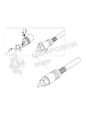 Разъем аудио Rexant, RCA под винт, металл 