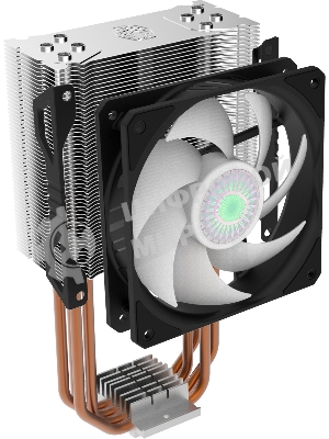 Кулер для процессора Cooler Master Hyper 212 ARGB черный, 120 мм, алюминий/медь, 1800 об/мин, 27 дБ, 4 pin, 150 Вт, 157 мм