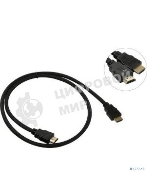 Кабель HDMI Exegate EX287729RUS EX-CC-HDMI2-1.0 (19M/19M, v2.0, 1м, 4K UHD, Ethernet, позолоченные контакты)