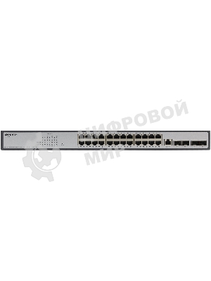 Коммутатор ORIGO Managed L3 Switch 24x1000Base-T PoE, 4x10Gbase-X SFP+, PoE Budget 370W, RJ45 Console, 19