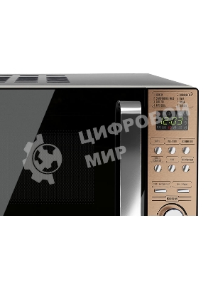 Микроволновая печь Centek CT-1574 (чёрный/золотой) 20л, 700W, Flat Tray <без повоторного стола>, керамика