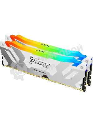 Оперативная память Kingston Fury Renegade, DDR5, 32Gb (2x16GB), 7200MHz, CL38, DIMM, радиатор, RGB, белый