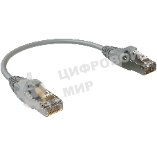 Патч-корд Sysmatrix PC 4545.5ES26.015LSZHGY F/UTP RJ-45 вил.-вилка RJ-45 кат.5E 0.15м серый LSZH