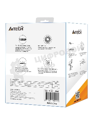 Веб-камера A4Tech PK-935HL 1920x1080, 30 кадр/с, USB Type-A, микрофон, ручная фокусировка, универсальное крепление